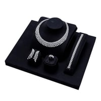 طقم زركون فضي من ماركة فايلت