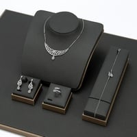 نص طقم زركون فضي من فايلت