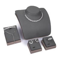 طقم زركون فضي سحاب ماركة فايلت