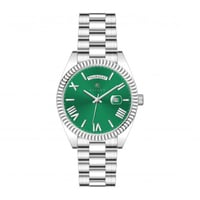 ساعة رجالية فضي مينا أخضر ماركة فايلت