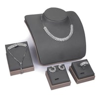 طقم زركون فضي سحاب ماركة فايلت