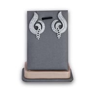 حلق زركون فضي من ماركة فايلت