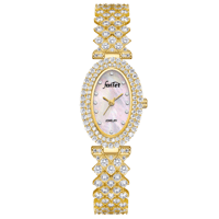 ساعة زركون نسائية ذهبي من ماركة فايلت