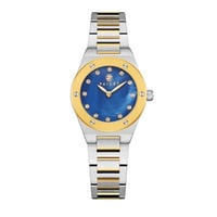 ساعة نسائية فضي ذهبي مينا كحلي ماركة فايلت