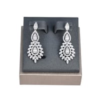 حلق زركون فضي من ماركة فايلت