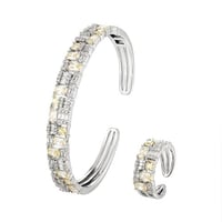 اسواره زركون فضي فص أصفر من فايلت