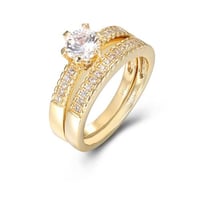 خاتم زركون ذهبي من ماركة فايلت