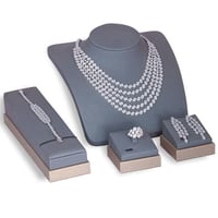 طقم زركون فضي من ماركة فايلت