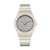 ساعة رجالية فضي ذهبي مينا رمادي ماركة فايلت