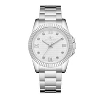 ساعة رجالية فضي مينا ابيض ماركة سان لوريس