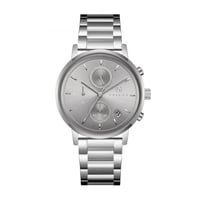 ساعة رجالية فضي مينا رمادي من ماركة فايلت