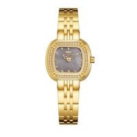 ساعة نسائية ذهبي مينا رمادي ماركة سان لوريس