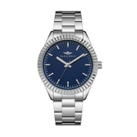 ساعة رجالية فضي مينا كحلي ماركة سان لوريس