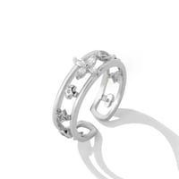 خاتم زركون فضي من ماركة فايلت