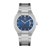 ساعة رجالية ألماس فضي مينا كحلي ماركة فايلت