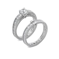 خاتم زركون فضي من ماركة فايلت