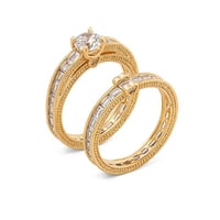 خاتم زركون ذهبي من ماركة فايلت