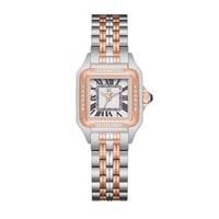 ساعة نسائية ألماس فضي نحاسي مينا أبيض ماركة فايلت