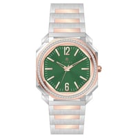 ساعة نسائية فضي نحاسي مينا أخضر ماركة فايلت