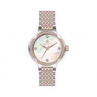 ساعة نسائية فضي نحاسي مينا أبيض ماركة فايلت