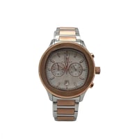 ساعة رجالية فضي نحاسي مينا ابيض ماركة فايلت