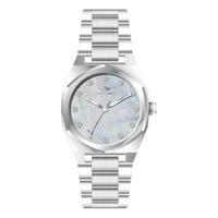 ساعة رجالية فضي مينا ابيض ماركة سان لوريس