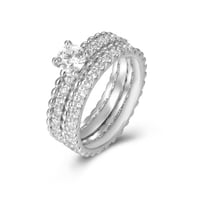 خاتم زركون فضي من ماركة فايلت