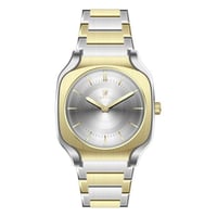 ساعة رجالية فضي ذهبي مينا أبيض ماركة فايلت