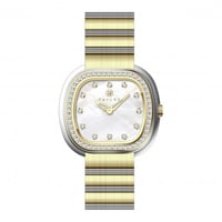 ساعة نسائية فضي ذهبي مينا أبيض ماركة فايلت