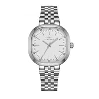 ساعة رجالية فضي مينا أبيض من ماركة سان لوريس