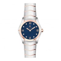 ساعة نسائية ألماس فضي ذنحاسي مينا كحلي ماركة فايلت