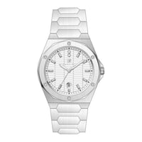 ساعة نسائية ألماس فضي مينا أبيض ماركة فايلت