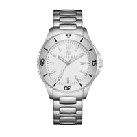 ساعة رجالية فضي مينا أبيض ماركة فايلت