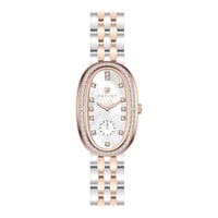 ساعة نسائية فضي نحاسي مينا أبيض ماركة فايلت