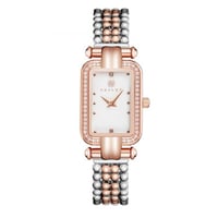 ساعة نسائية فضي نحاسي مينا أبيض ماركة فايلت