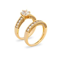 خاتم زركون ذهبي من ماركة فايلت