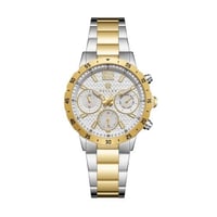 ساعة رجالية فضي ذهبي مينا ابيض ماركة فايلت