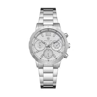 ساعة رجالية فضي مينا أبيض ماركة فايلت