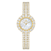 ساعة زركون ذهبي ماركة فايلت