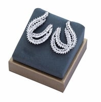 حلق زركون فضي من ماركة فايلت