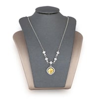 سلسال زركون فضي فص أصفر ماركة فايلت