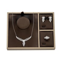 نص طقم فضي زركون من ماركة فايلت