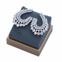 حلق زركون فضي من ماركة فايلت