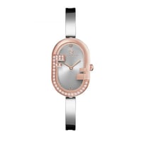 ساعة نسائية فضي نحاسي مينا رمادي ماركة فايلت