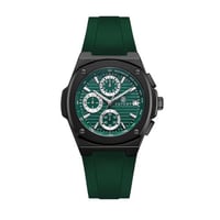 ساعة رجالية ربل اخضر مع اسود ميناء اخضر ماركة فايل...