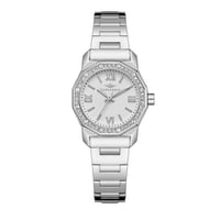 ساعة نسائية فضي مينا أبيض من ماركة سان لوريس