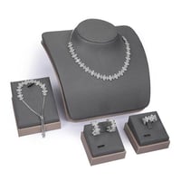 طقم زركون فضي سحاب ماركة فايلت