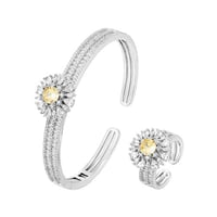 اسواره زركون فضي فص أصفر من فايلت