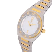 ساعة نسائية ألماس فضي ذهبي مينا أبيض ماركة فايلت