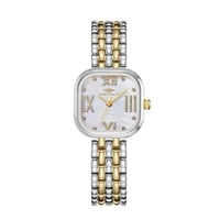 ساعة نسائية ذهبي مينا رمادي ماركة سان لوريس